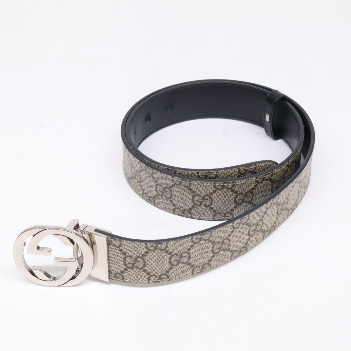 Gucci Kgdhn Reversible Leather with Interlocking Buckle Belt — view 3