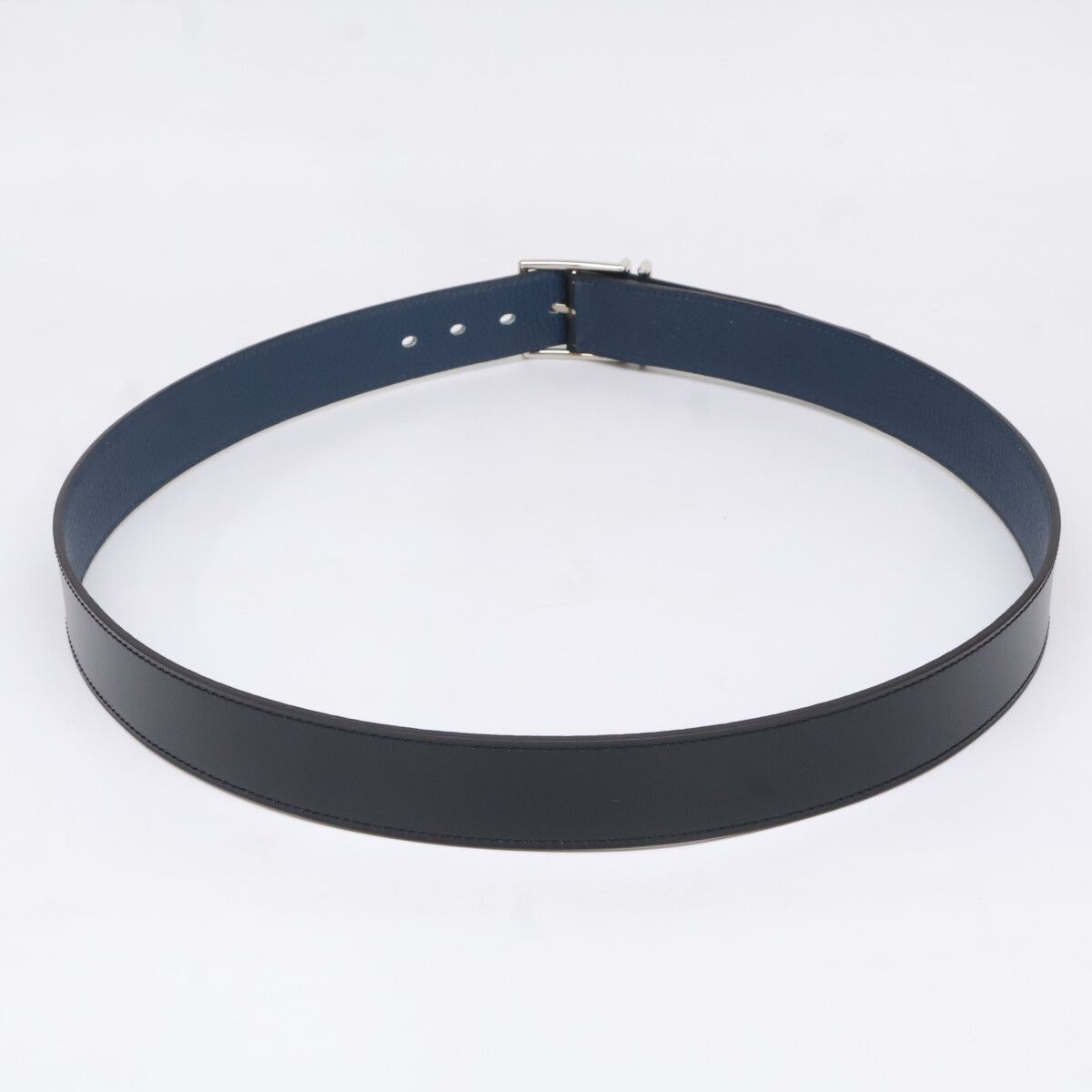 Hermes Nathan Calf Togo Reversible 95 Belt — view 7