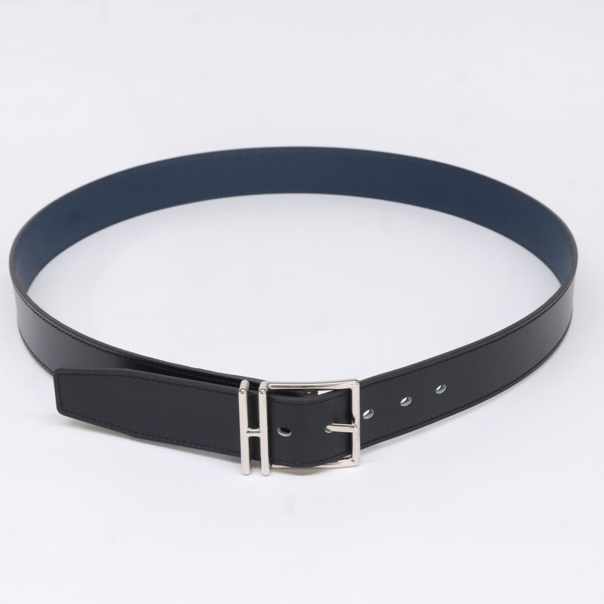 Hermes Nathan Calf Togo Reversible 95 Belt — view 5