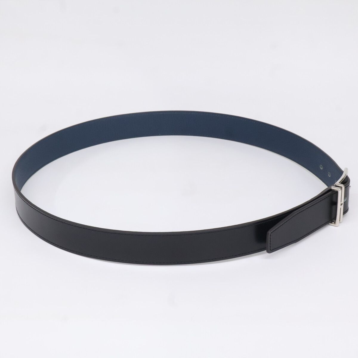 Hermes Nathan Calf Togo Reversible 95 Belt — view 8