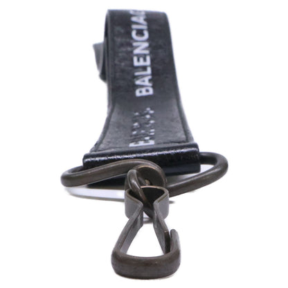 Balenciaga Logo Keyring Leather Lanyard Strap Key Holder — view 3