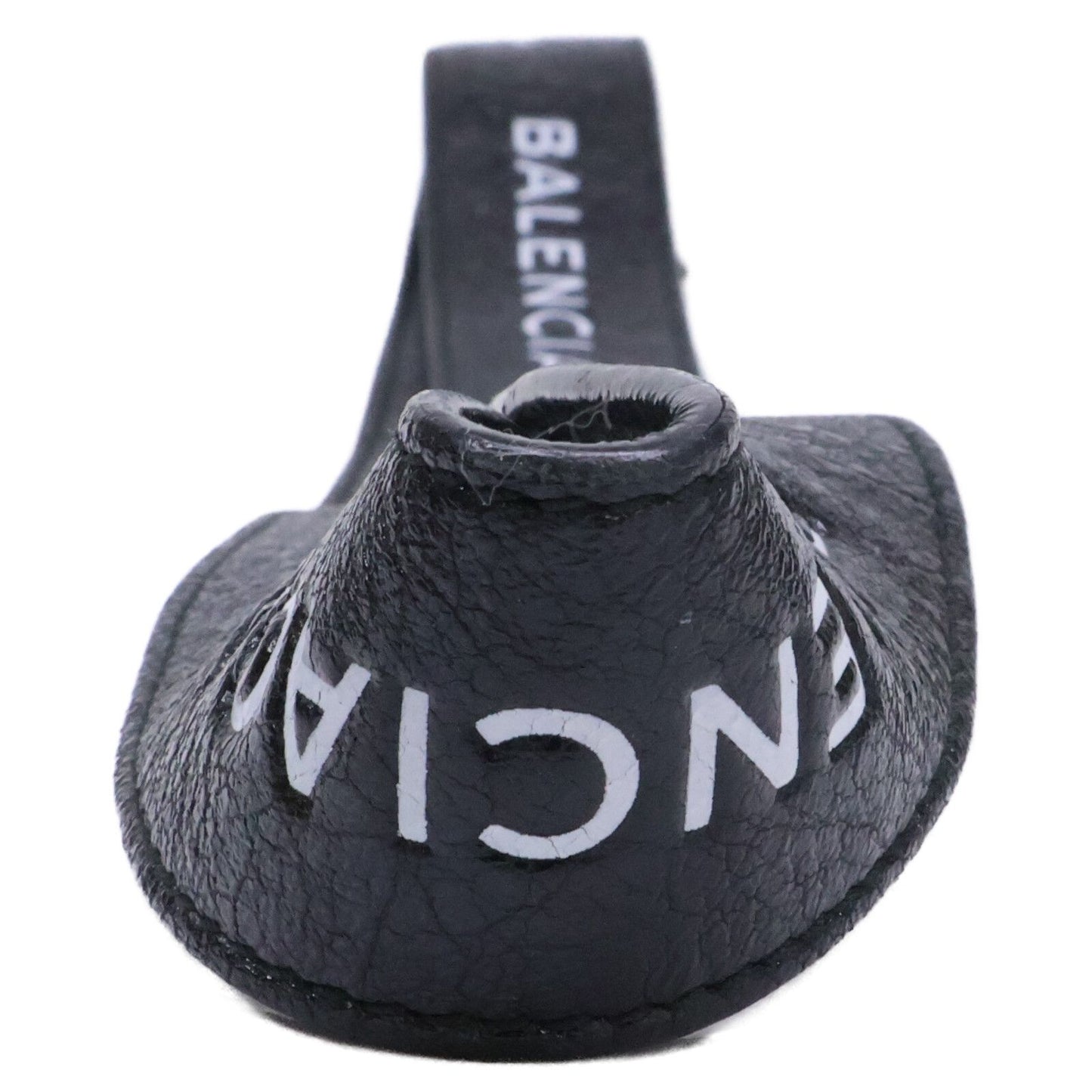 Balenciaga Logo Keyring Leather Lanyard Strap Key Holder — view 5