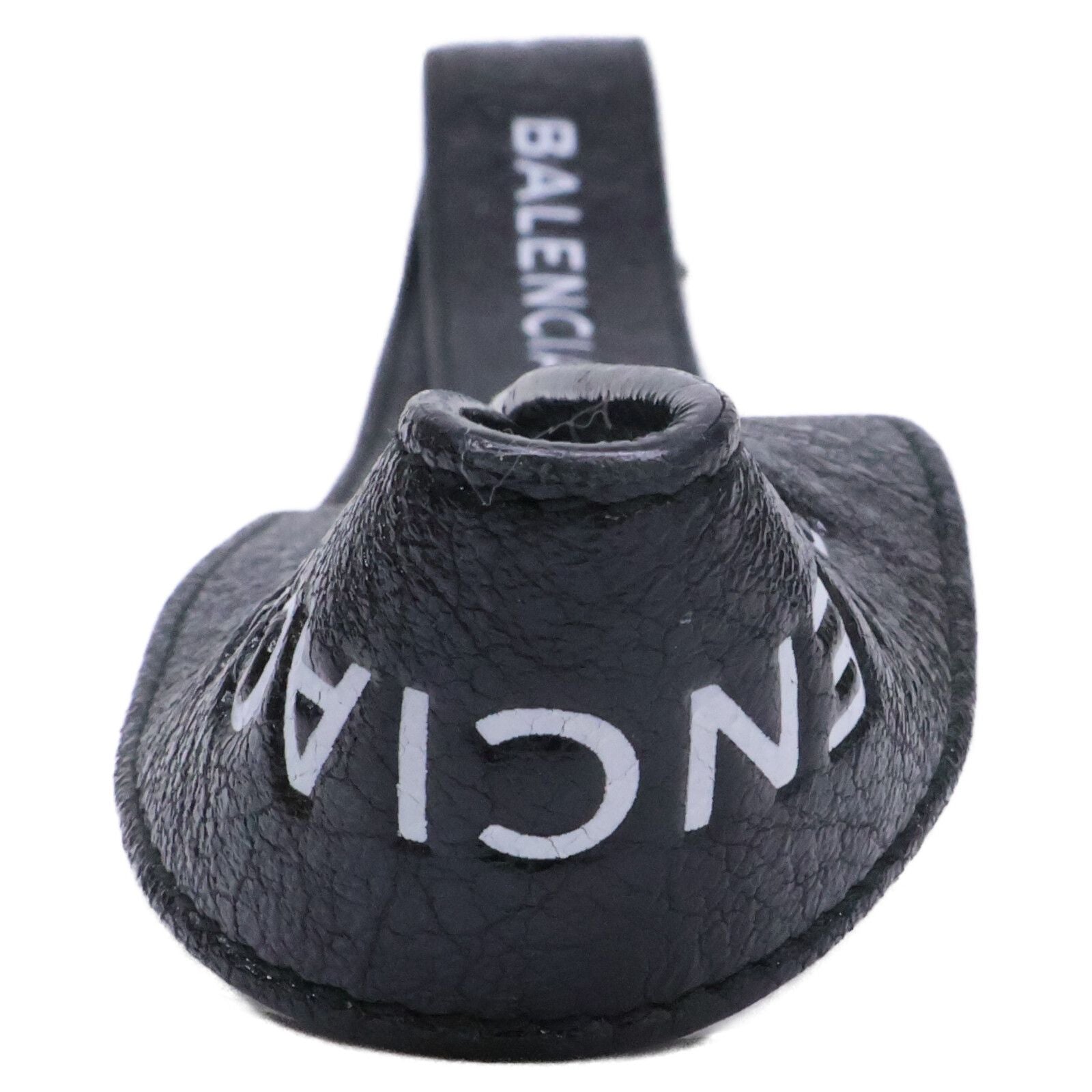 Balenciaga Logo Keyring Leather Lanyard Strap Key Holder — view 5