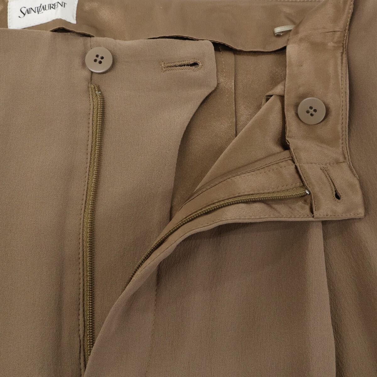 Saint Laurent Paris Similarly Silk 100% Trousers 46 Pants — view 3