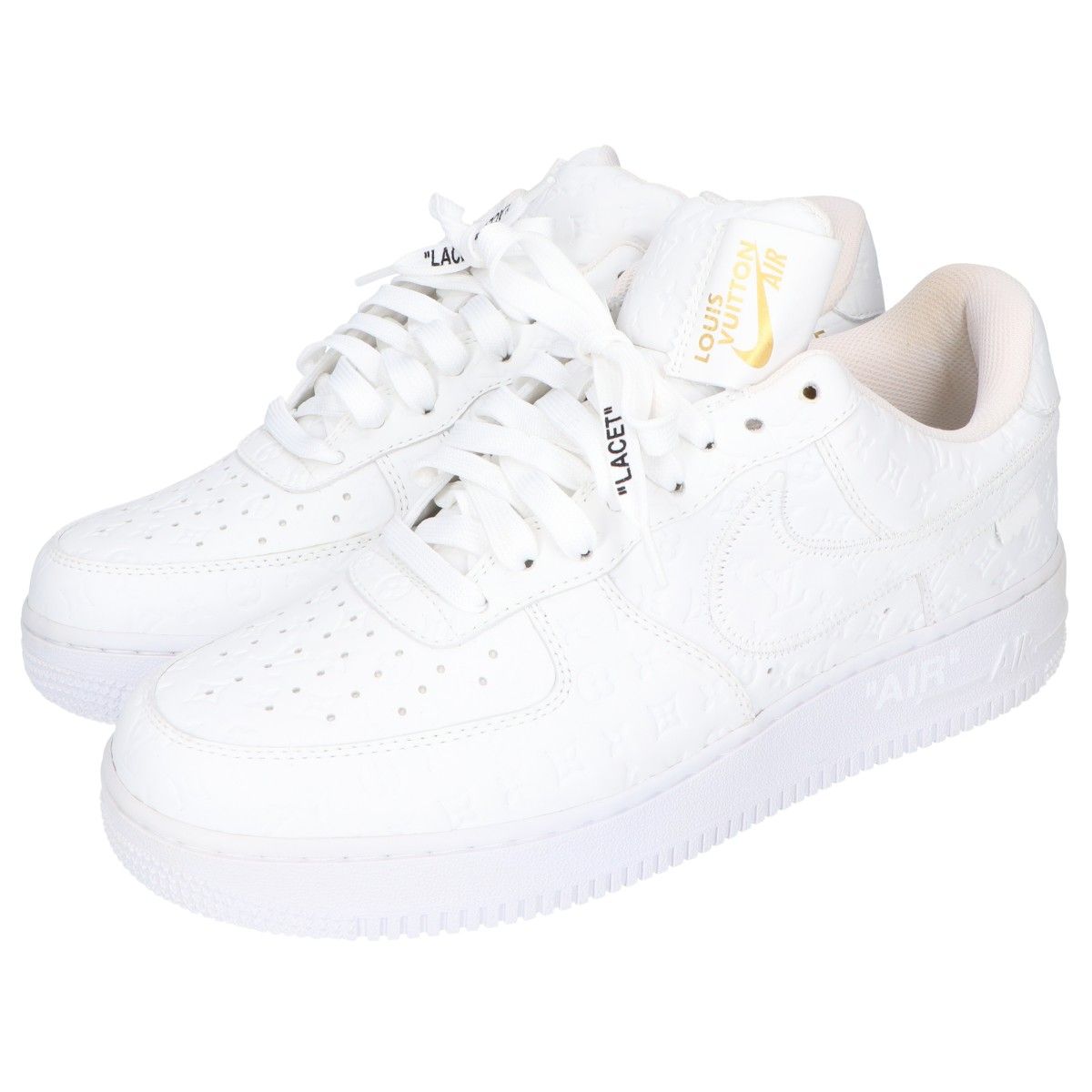 Louis Vuitton Nike by Virgil Abloh White Air Force 1 Low Sneakers