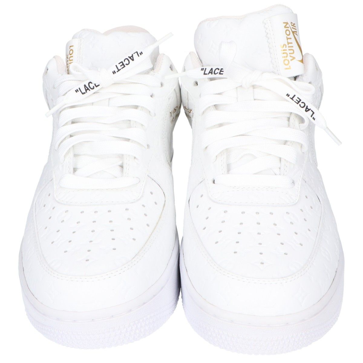 Louis Vuitton Nike by Virgil Abloh White Air Force 1 Low Sneakers — view 2
