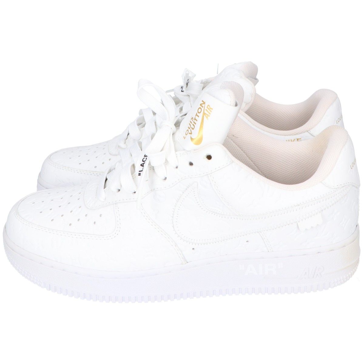 Louis Vuitton Nike by Virgil Abloh White Air Force 1 Low Sneakers — view 3