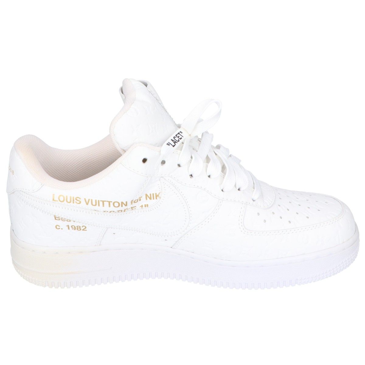 Louis Vuitton Nike by Virgil Abloh White Air Force 1 Low Sneakers — view 8