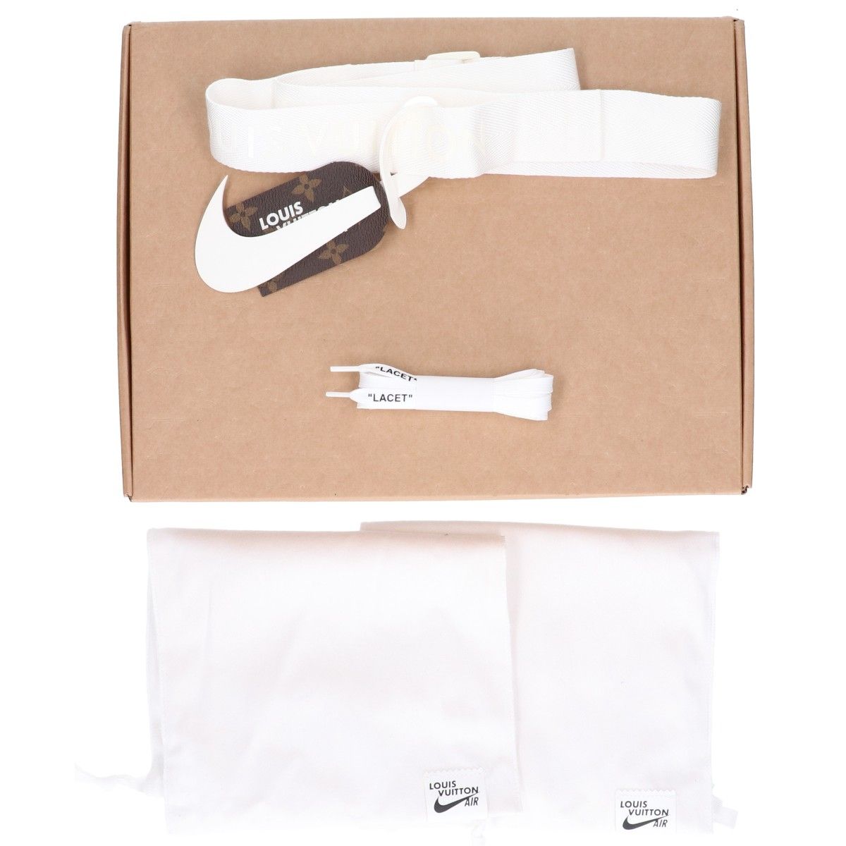 Louis Vuitton Nike by Virgil Abloh White Air Force 1 Low Sneakers — view 9