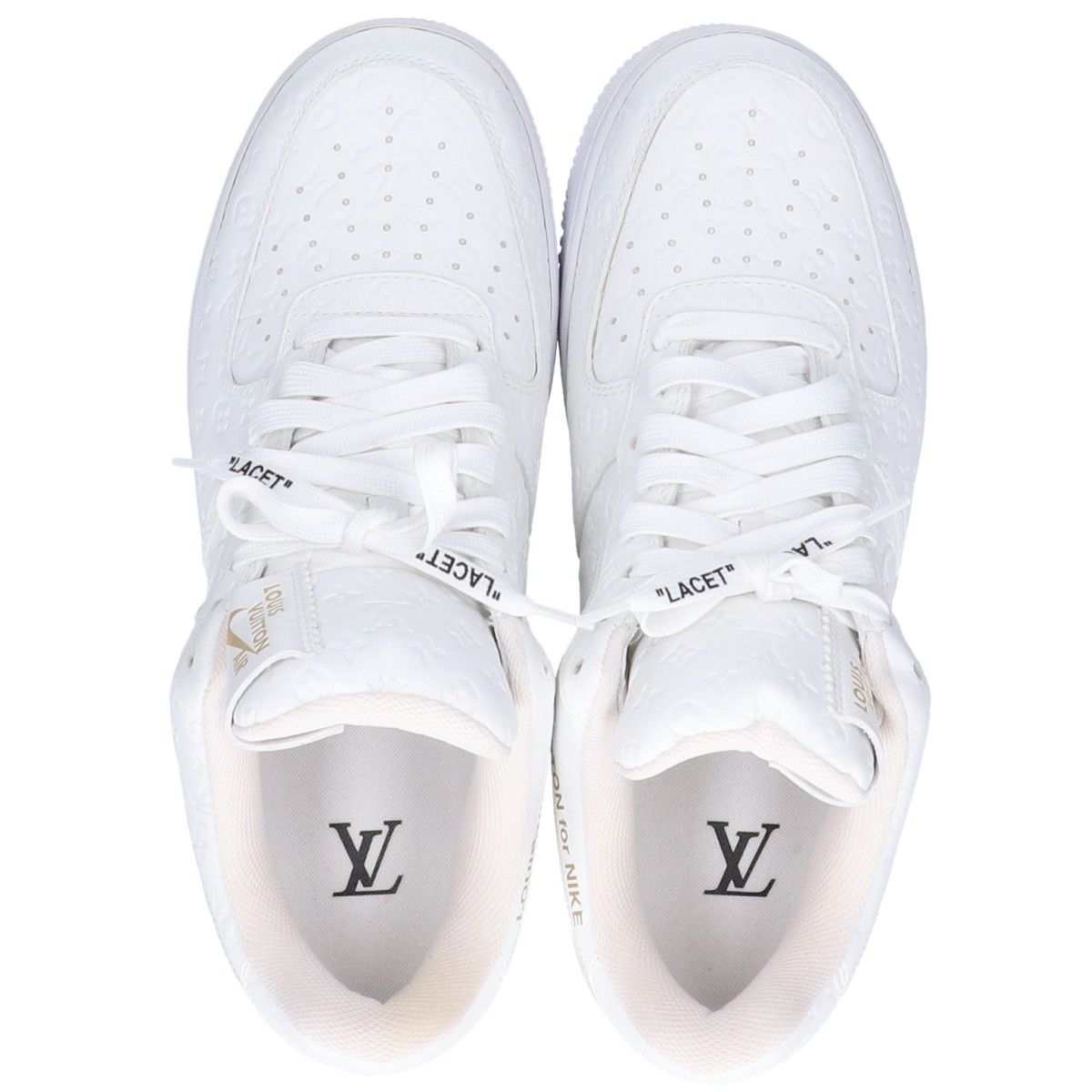 Louis Vuitton Nike by Virgil Abloh White Air Force 1 Low Sneakers — view 5