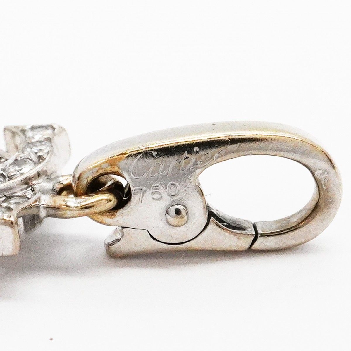 Cartier Pendant 2C 18k White Gold Diamond — view 3