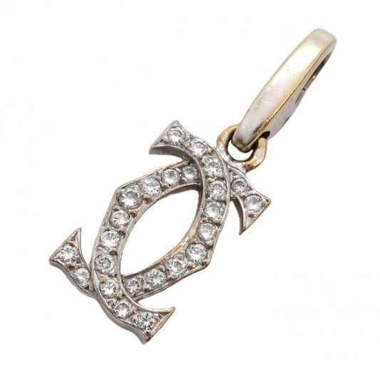 Cartier Pendant 2C 18k White Gold Diamond