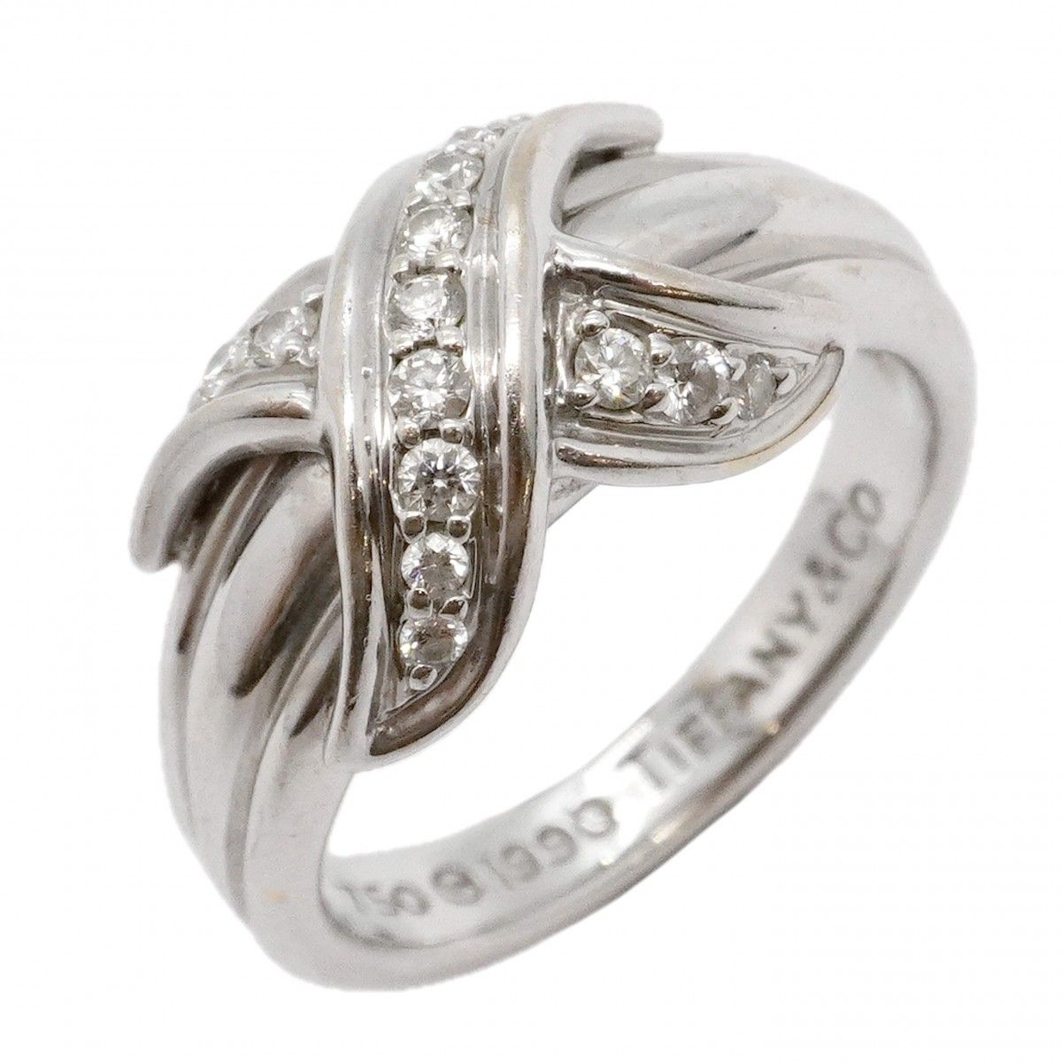 Tiffany & Co Ring Signature 18k White Gold Diamond