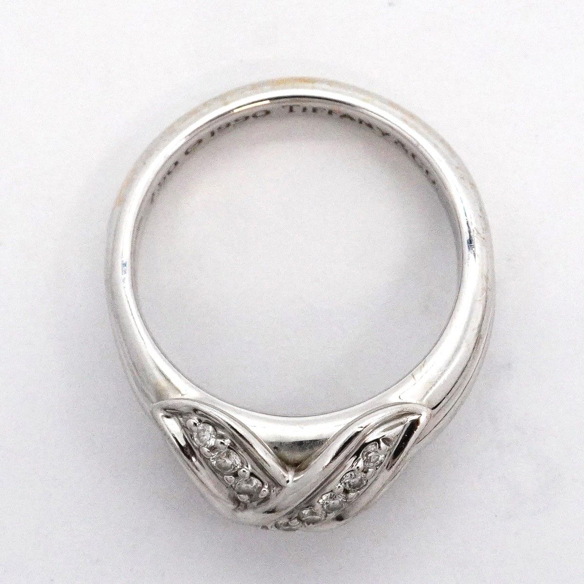 Tiffany & Co Ring Signature 18k White Gold Diamond — view 3