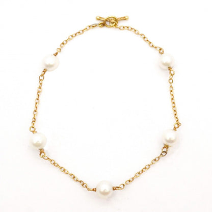 Tiffany & Co Bracelet by the Yard Station 18k Yellow Gold Pearl — view 3