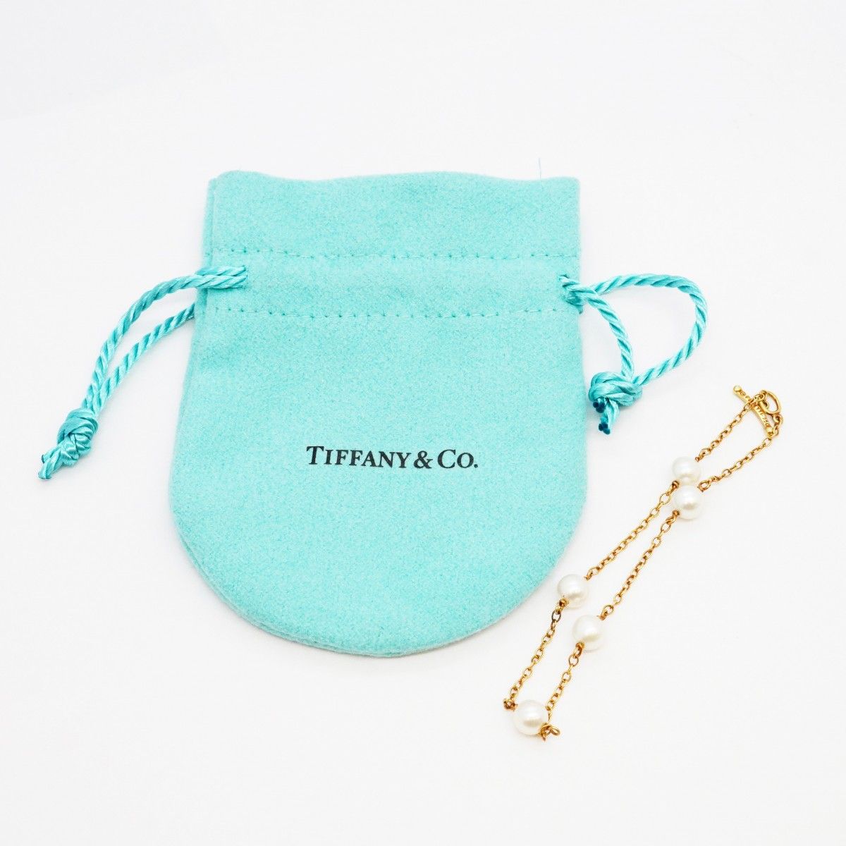 Tiffany & Co Bracelet by the Yard Station 18k Yellow Gold Pearl — view 8