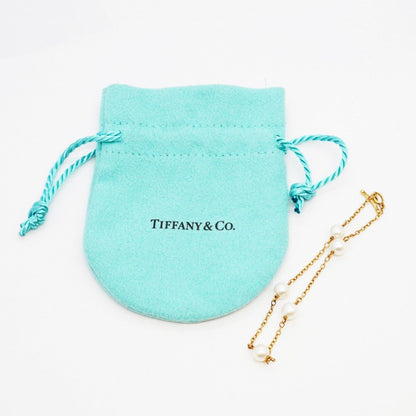 Tiffany & Co Bracelet by the Yard Station 18k Yellow Gold Pearl — view 8