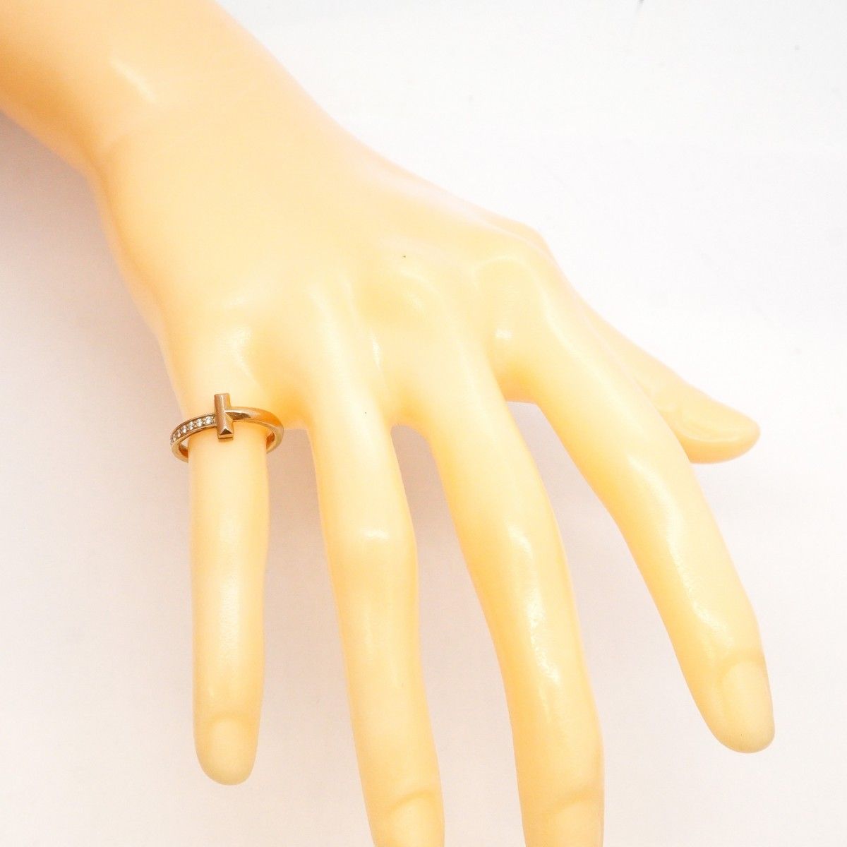 Tiffany & Co Ring T One 18k Pink Gold Diamond — view 6