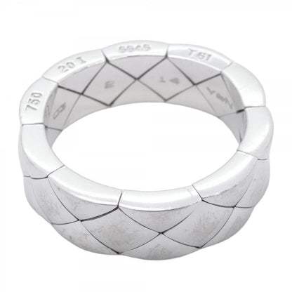 Chanel Ring Quilted 18k White Gold