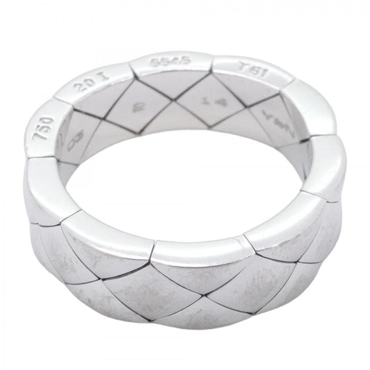 Chanel Ring Quilted 18k White Gold