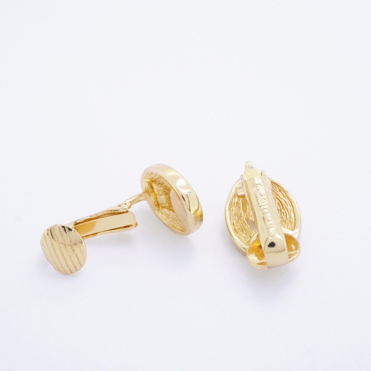 Dior Earrings Gold Plated Rhinestone — view 3