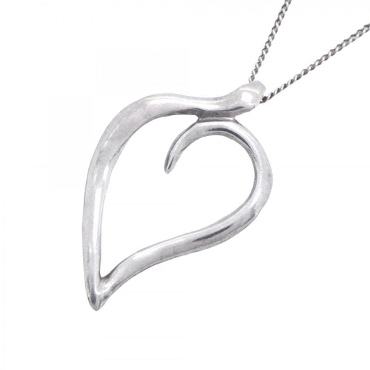 Tiffany & Co Necklace Open Leaf Silver
