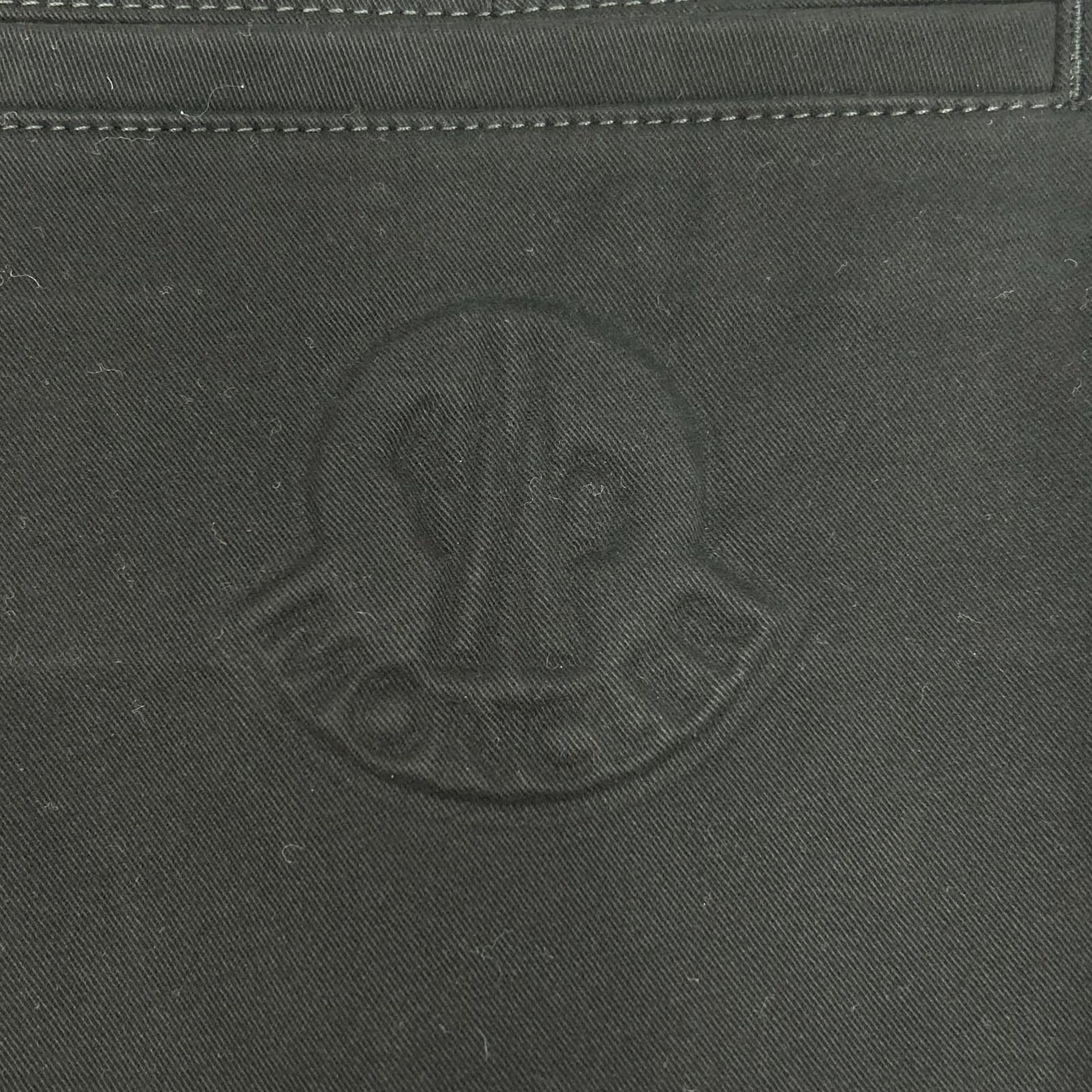Moncler Black Trousers Embossed Logo Chino Pants 48 — view 7