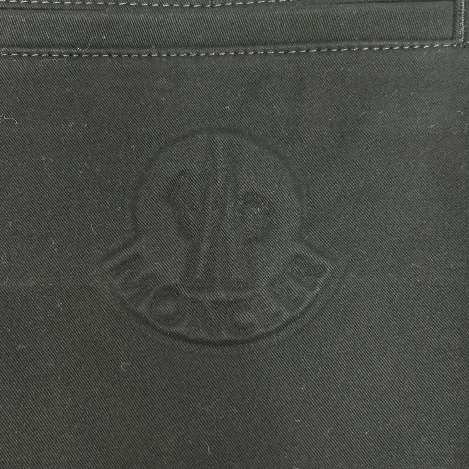 Moncler Black Trousers Embossed Logo Chino Pants 48 — view 7