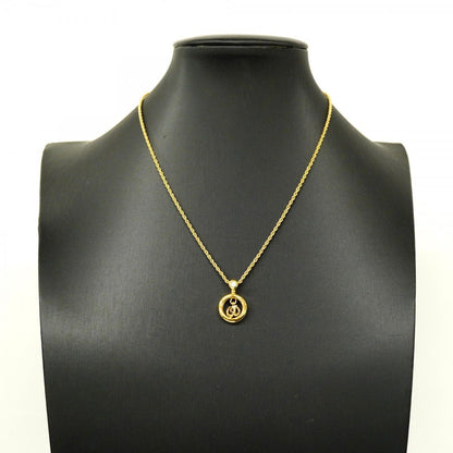Dior Necklace CD Logo Gold Plated Rhinestone — view 5