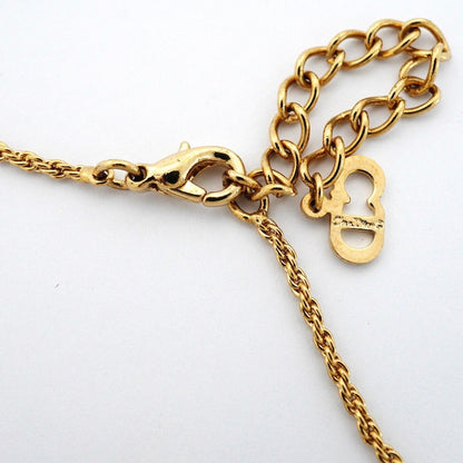 Dior Necklace CD Logo Gold Plated Rhinestone — view 4
