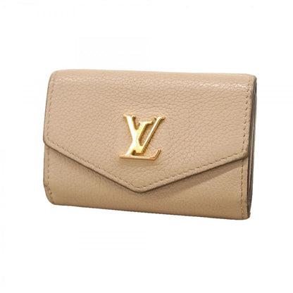 Louis Vuitton Trifold Wallet Calf Portefeuille Lock Mini Gray
