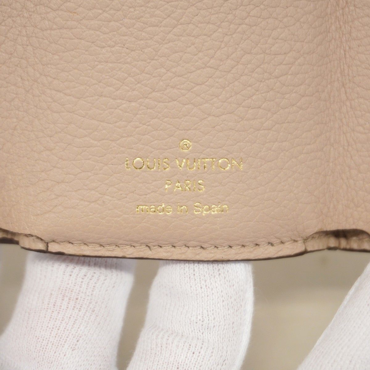 Louis Vuitton Trifold Wallet Calf Portefeuille Lock Mini Gray — view 5