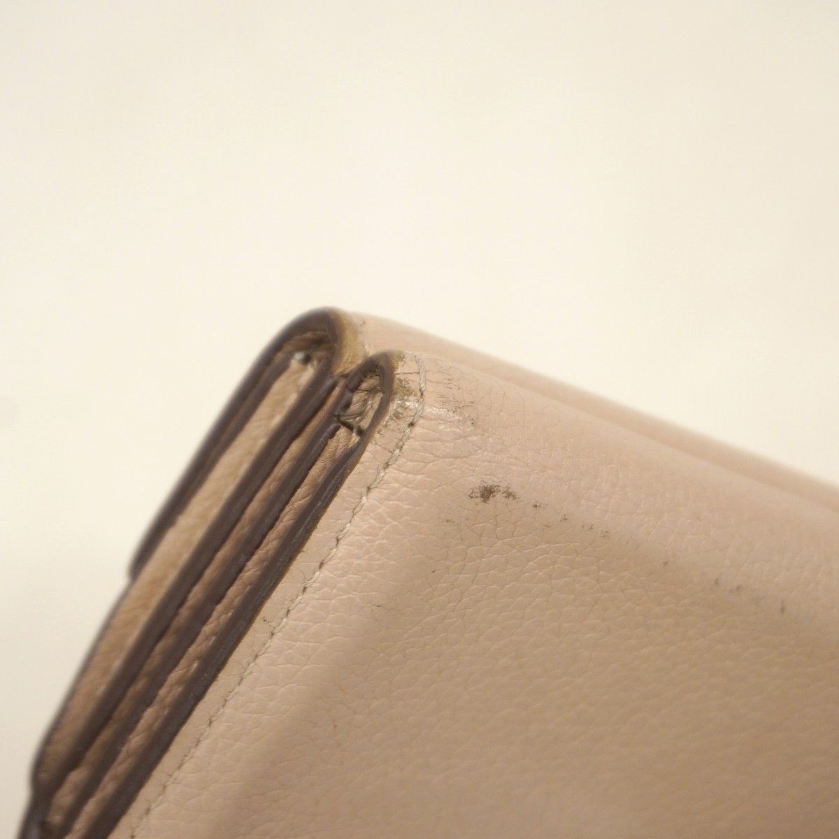 Louis Vuitton Trifold Wallet Calf Portefeuille Lock Mini Gray — view 8