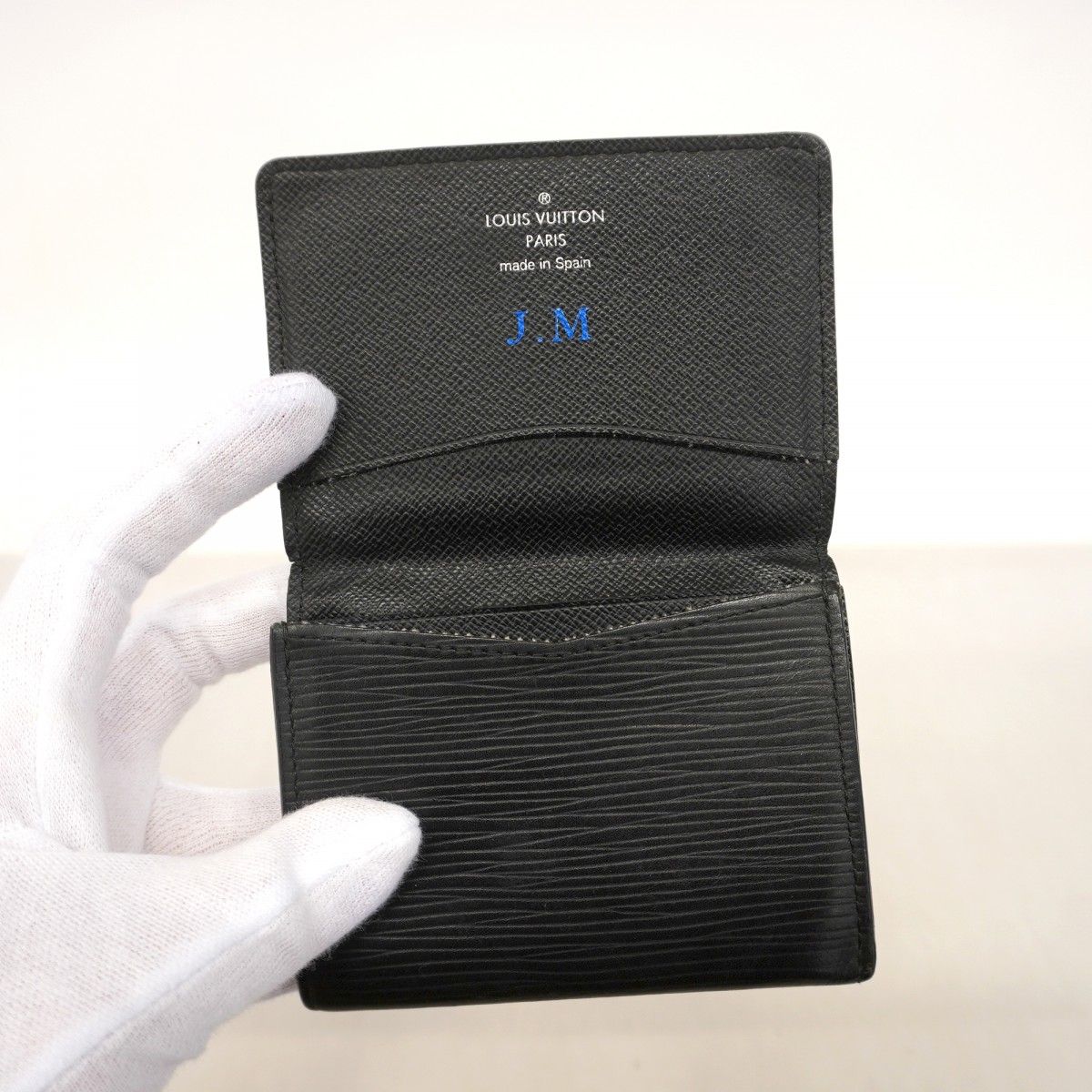 Louis Vuitton Business Card Holder Epi Envelop Noir — view 4