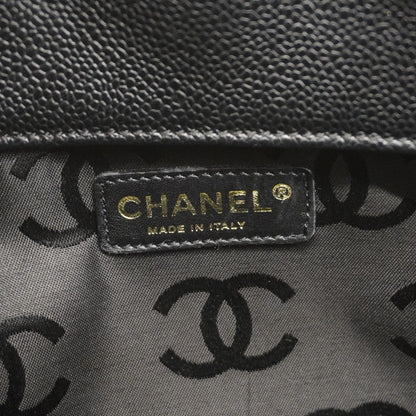Chanel Tote Wild Stitch Caviar Leather Black Gold — view 5