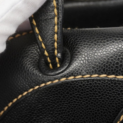 Chanel Tote Wild Stitch Caviar Leather Black Gold — view 6