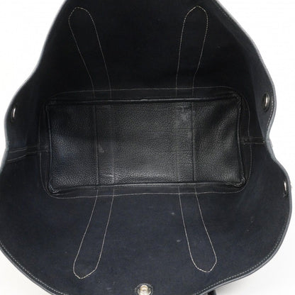Hermes Tote Garden Party PM Toile Officier Black Silver — view 4