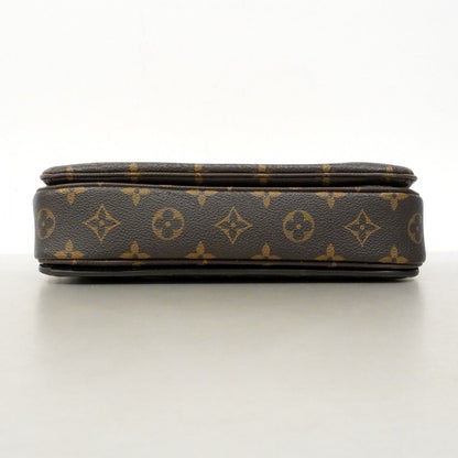 Louis Vuitton Handbag Monogram Love Lock Pochette Metis MM Brown 2-Way — view 3