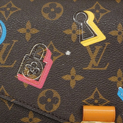 Louis Vuitton Handbag Monogram Love Lock Pochette Metis MM Brown 2-Way — view 7