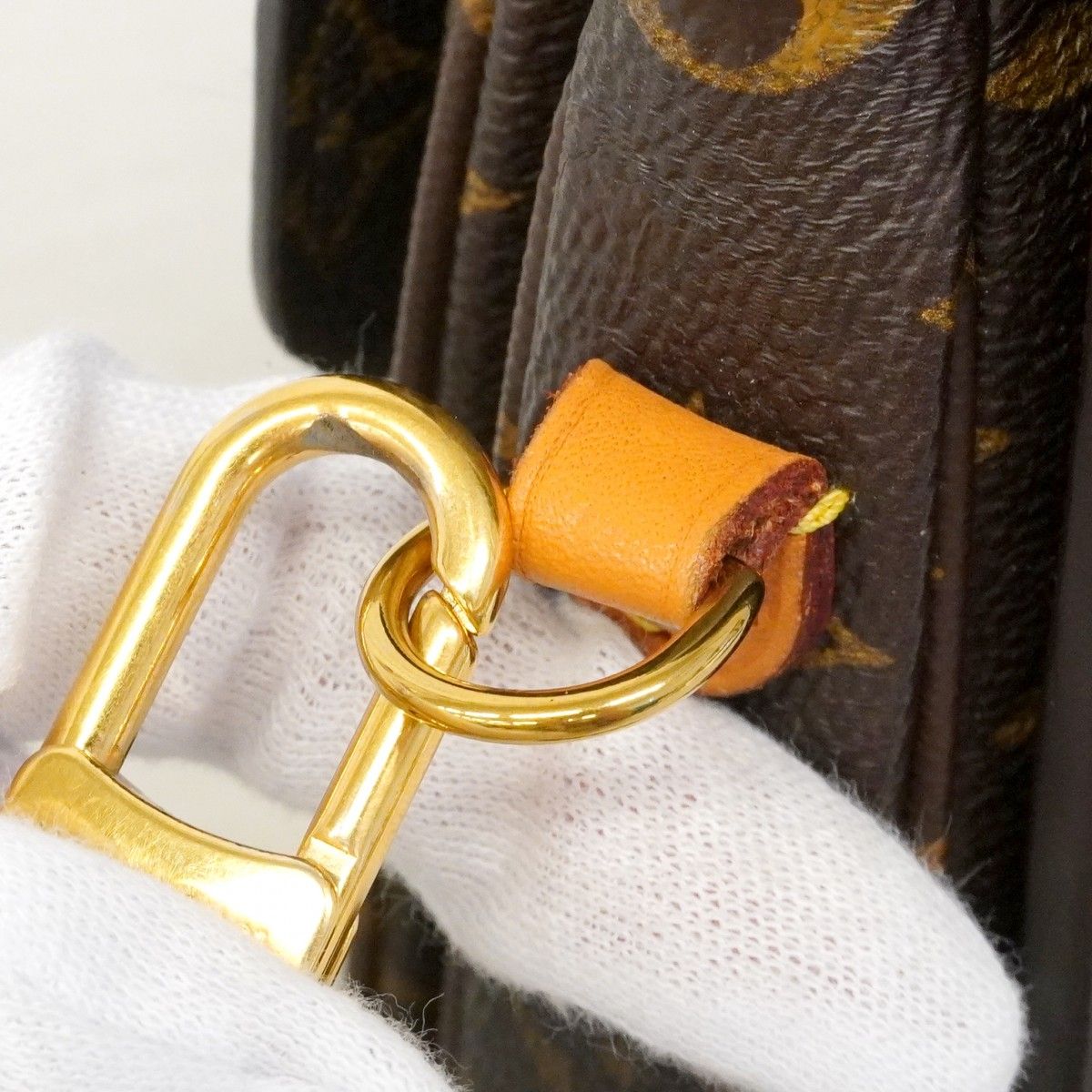Louis Vuitton Handbag Monogram Love Lock Pochette Metis MM Brown 2-Way — view 8