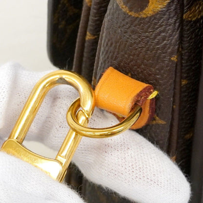 Louis Vuitton Handbag Monogram Love Lock Pochette Metis MM Brown 2-Way — view 8