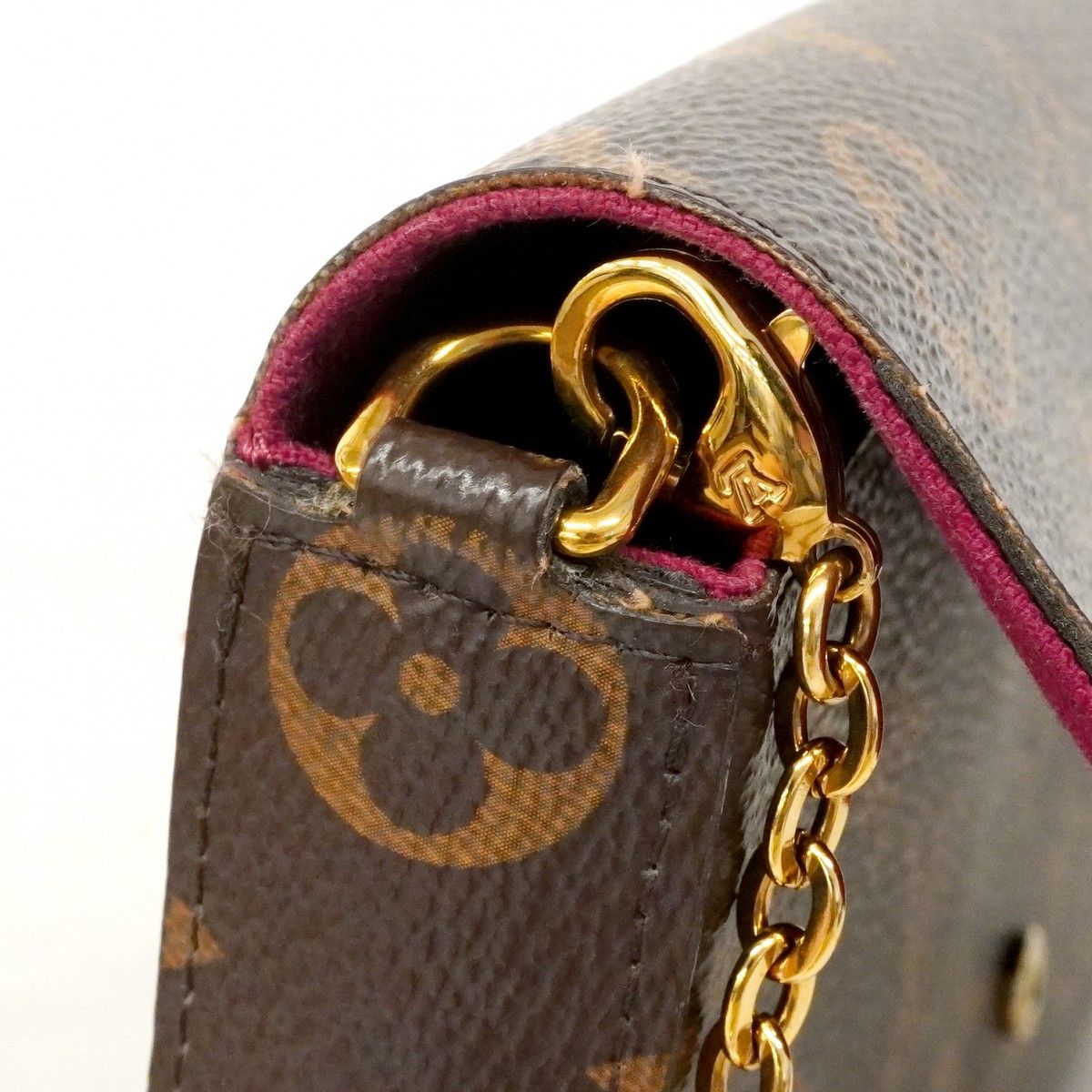Louis Vuitton Shoulder Wallet Monogram Pochette Felicity Brown — view 8