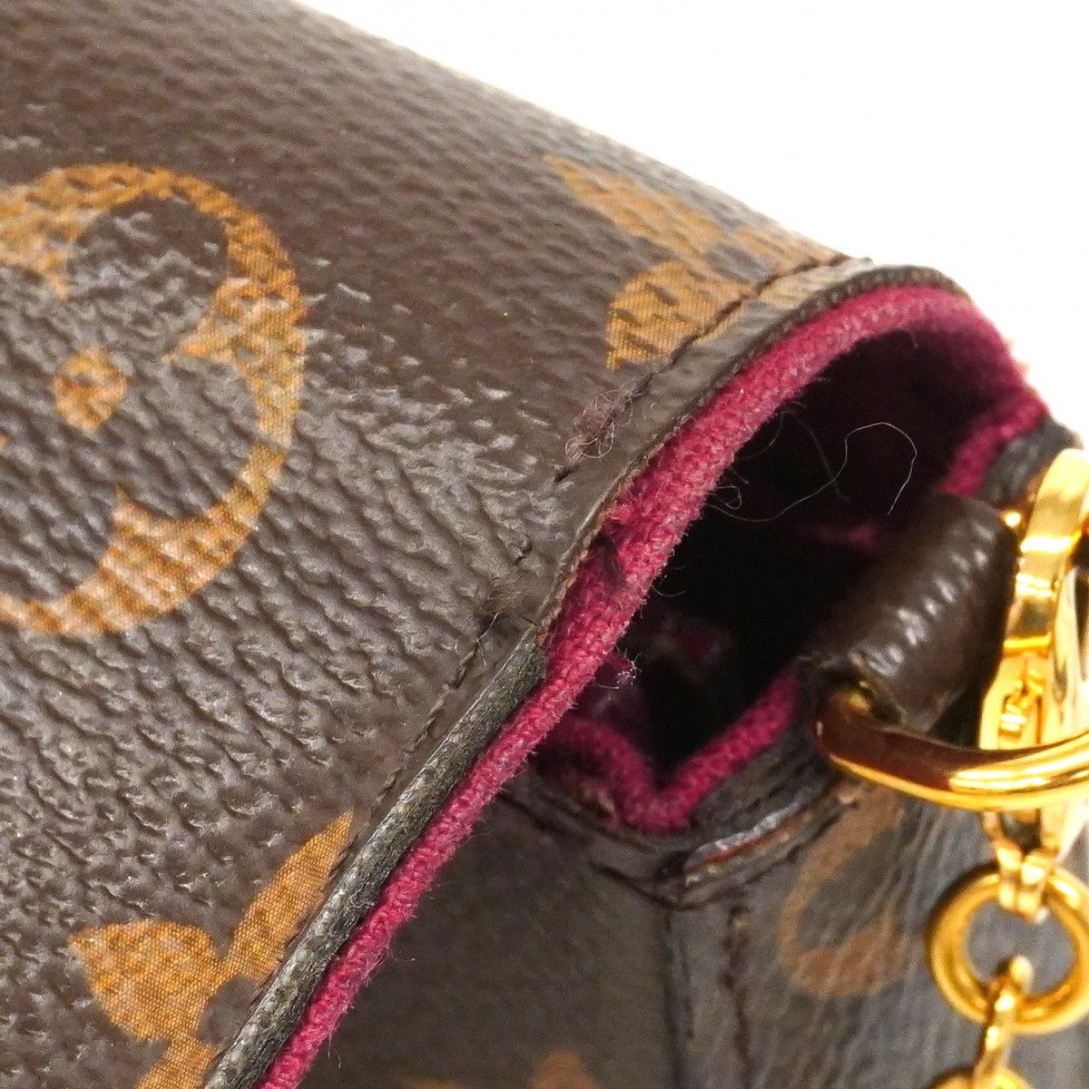Louis Vuitton Shoulder Wallet Monogram Pochette Felicity Brown — view 9