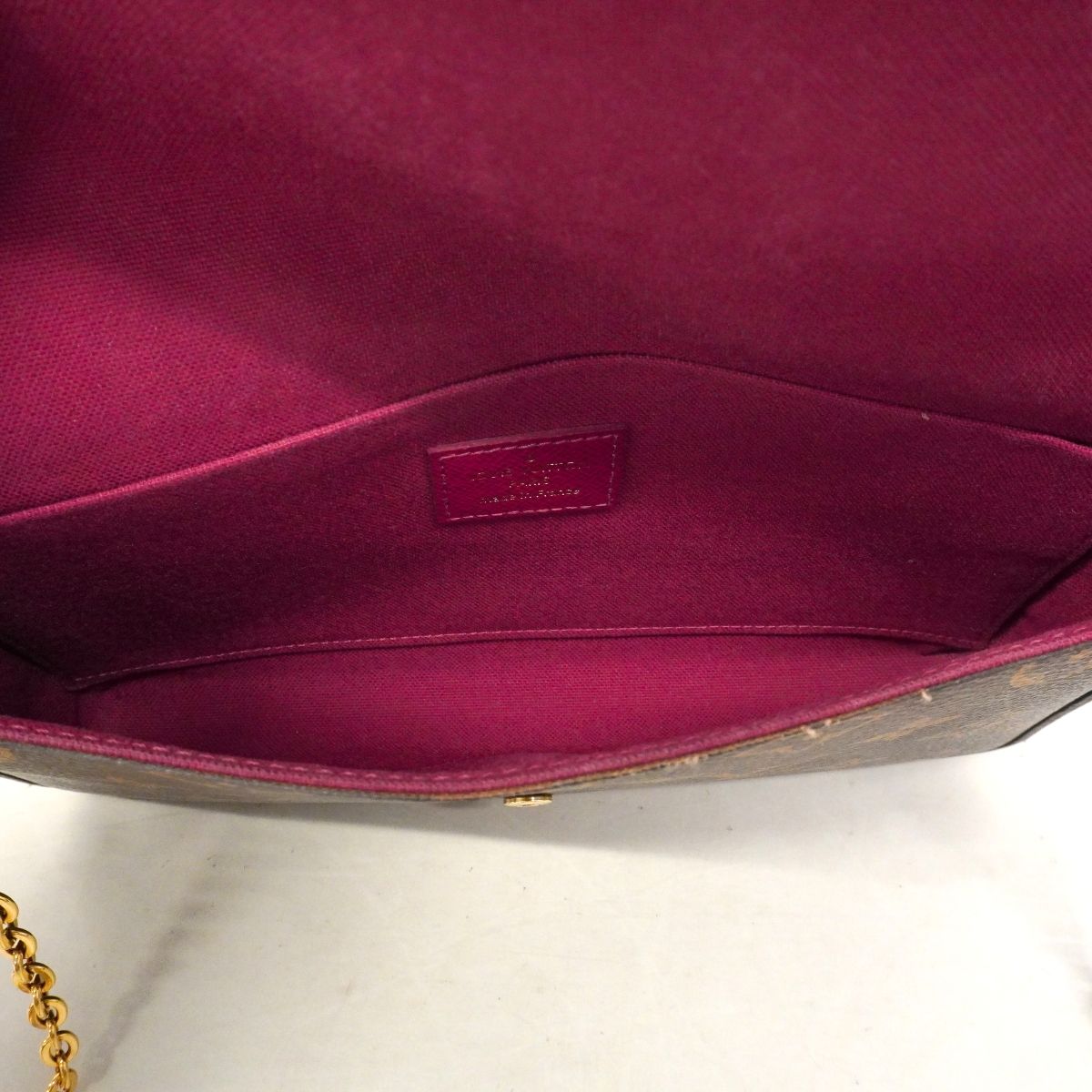 Louis Vuitton Shoulder Wallet Monogram Pochette Felicity Brown — view 4