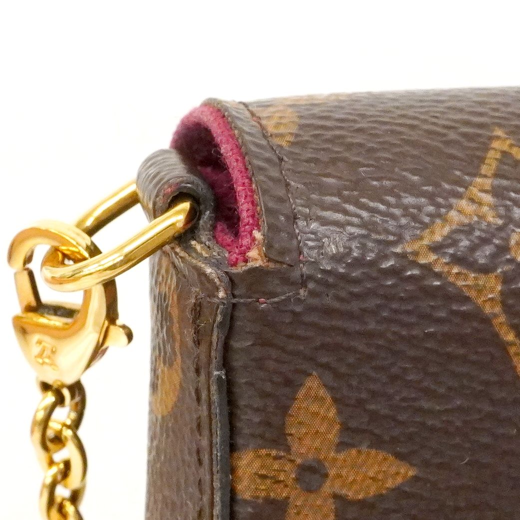 Louis Vuitton Shoulder Wallet Monogram Pochette Felicity Brown — view 6