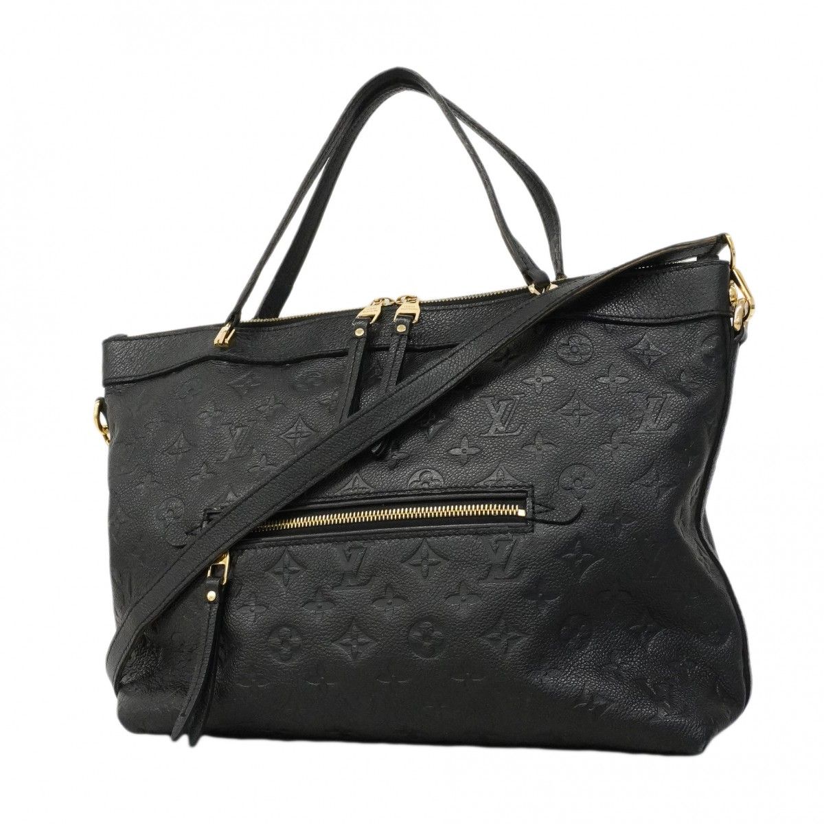 Louis Vuitton Handbag Monogram Empreinte Bastille MM Noir 2-Way