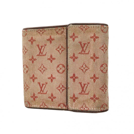 Louis Vuitton Trifold Wallet Monogram Mini Portobiert Cles Cerise