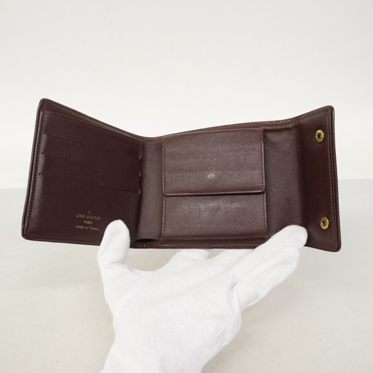 Louis Vuitton Trifold Wallet Monogram Mini Portobiert Cles Cerise — view 4