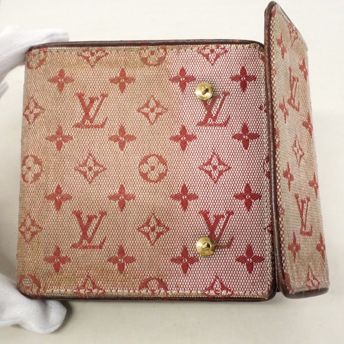 Louis Vuitton Trifold Wallet Monogram Mini Portobiert Cles Cerise — view 9
