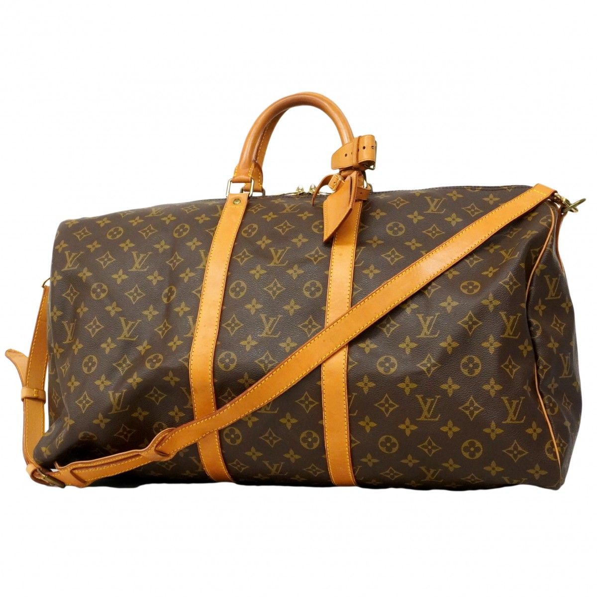 Louis Vuitton Boston Bag Monogram Keepall Bandouliere 55 Brown
